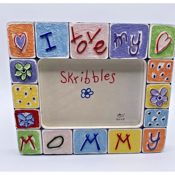 Skribbles Other - Vintage Russ Berrie Skribbles Scribbles Picture Photo Frame I Love My Mommy
